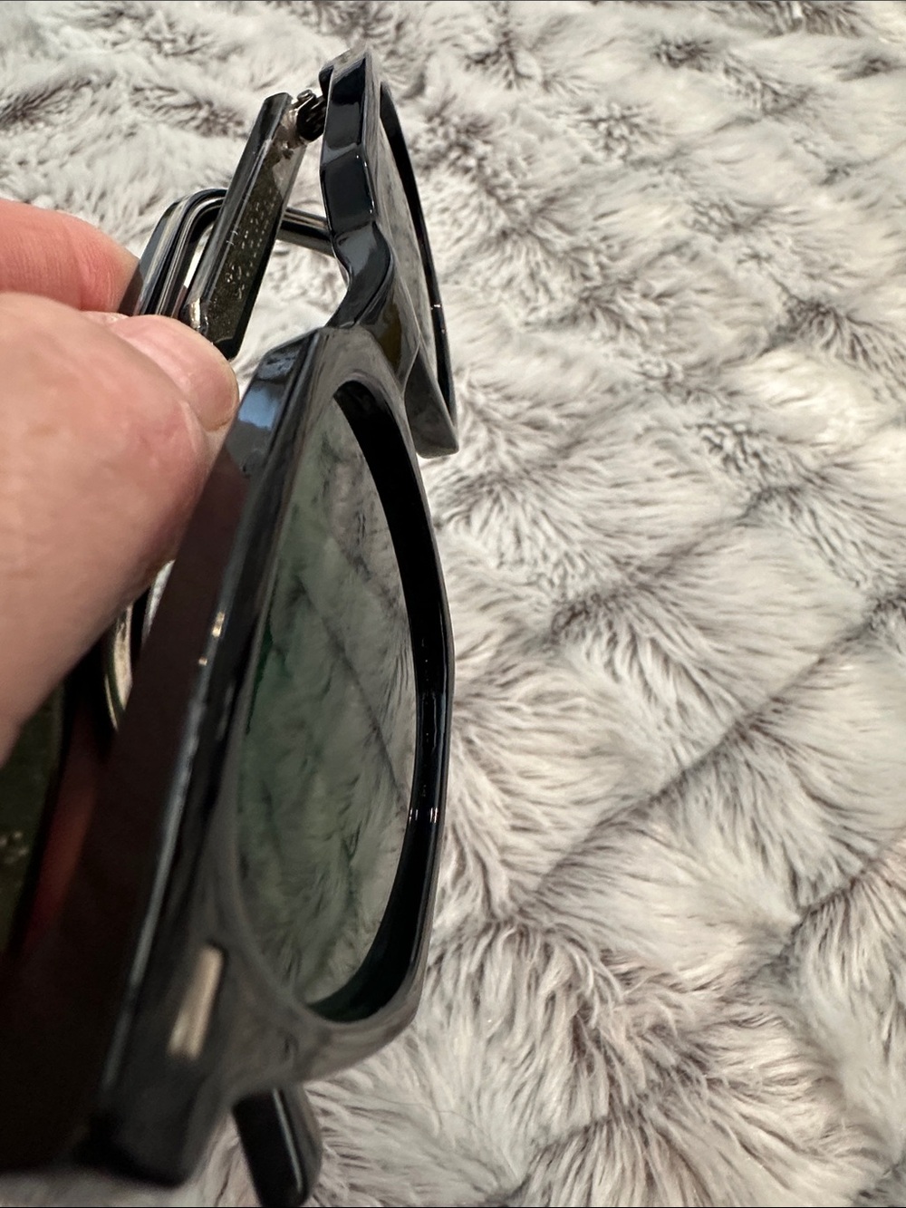 Spitfire Glossy Black Sunglasses with Green Lenses - Picture 7 of 7